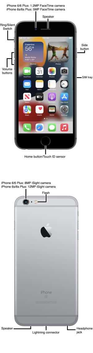 iphone 6s diagram of parts