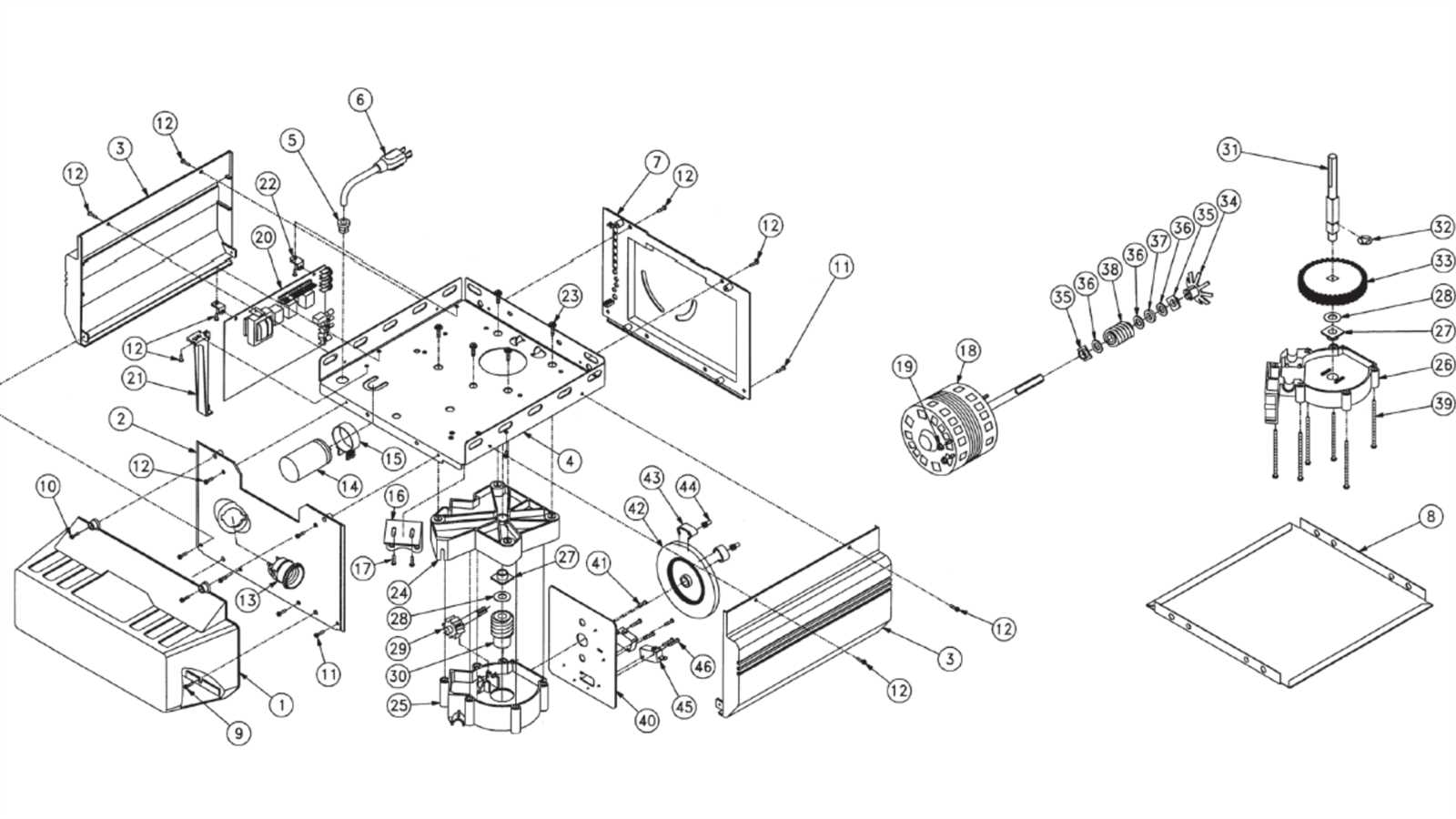 genie garage door opener parts diagram