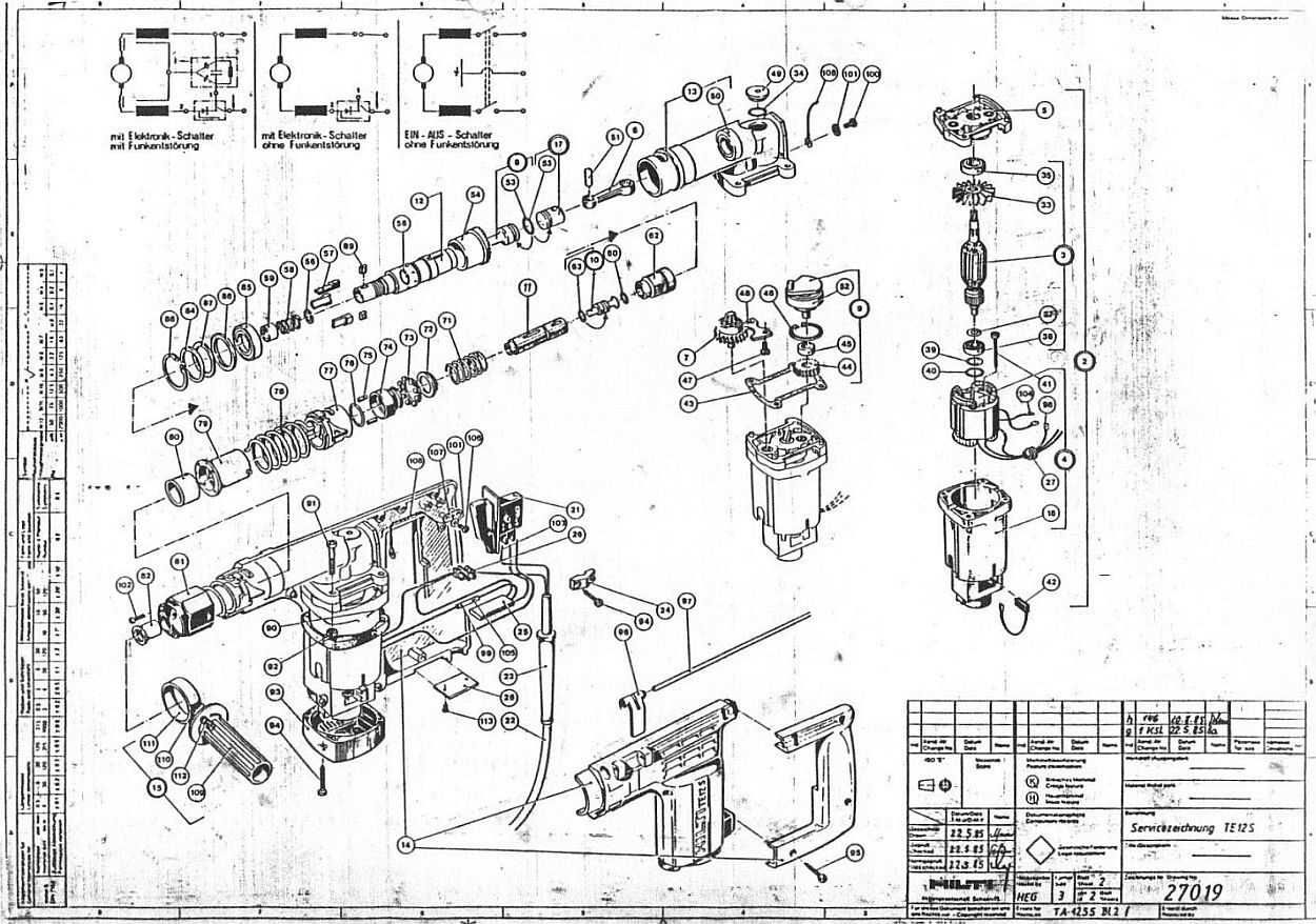 hilti te5 parts diagram