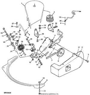 john deere lx277 mower deck parts diagram