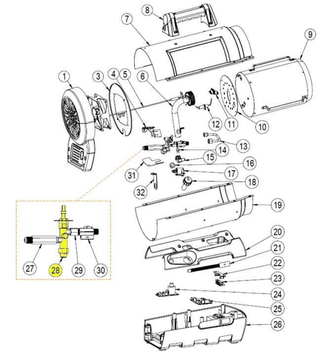 buddy heater parts diagram