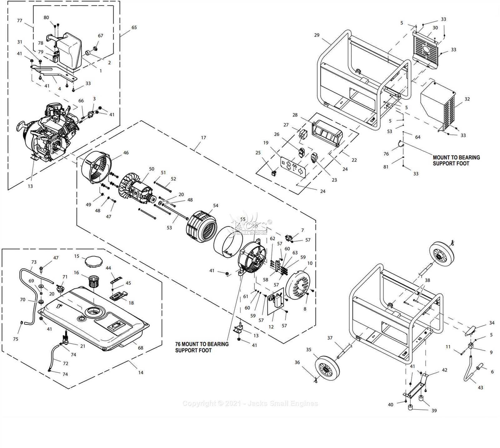 diagram parts of generator