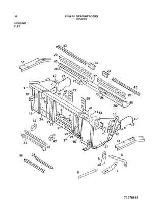 combine header parts diagram