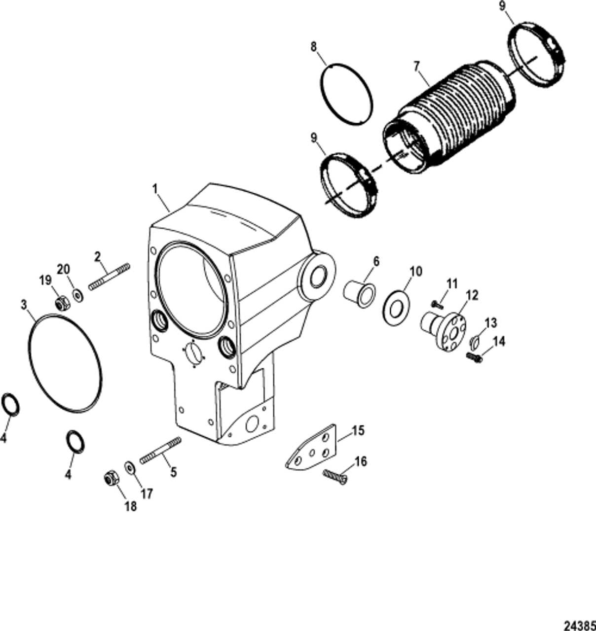 mercruiser transom parts diagram