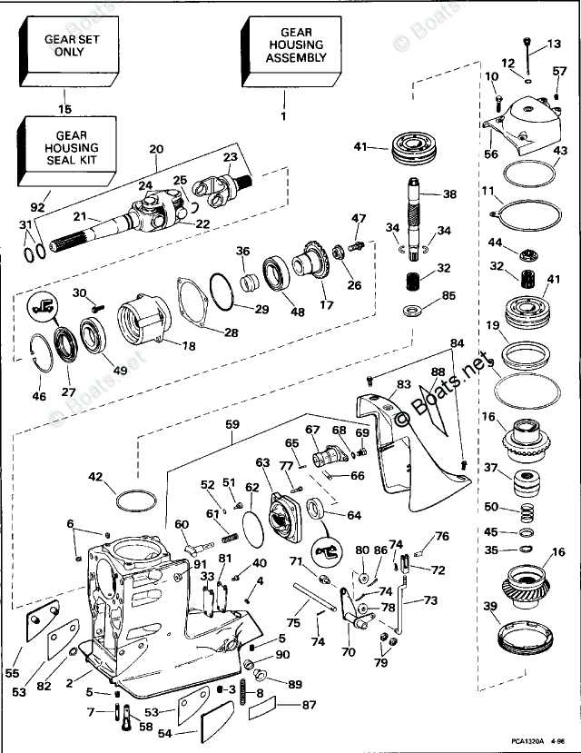 omc sterndrive parts diagram