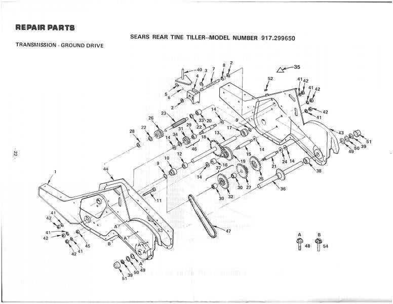 gilson rototiller parts diagram