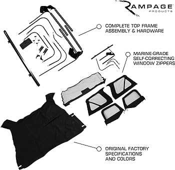 jeep wrangler soft top parts diagram