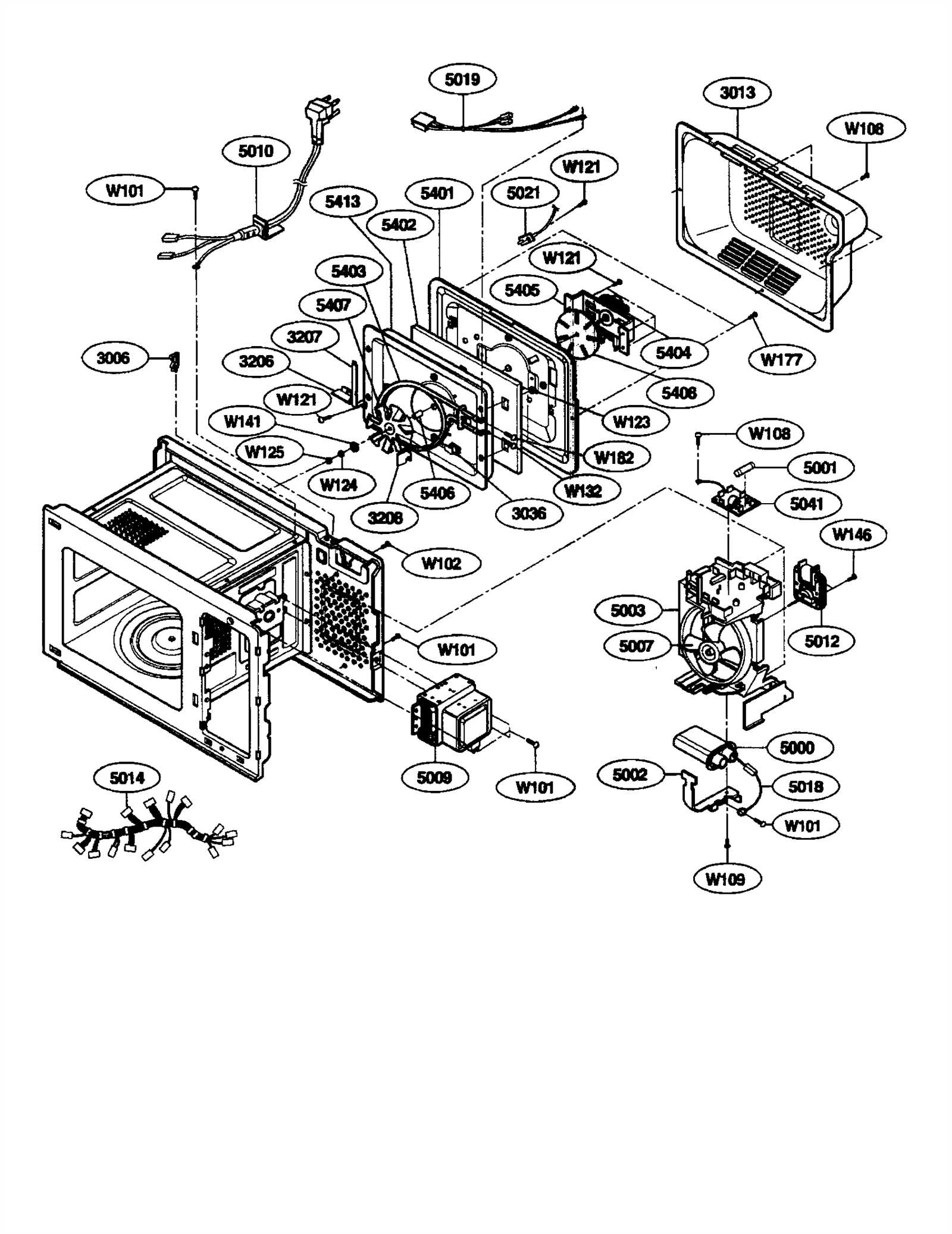 kenmore elite microwave parts diagram