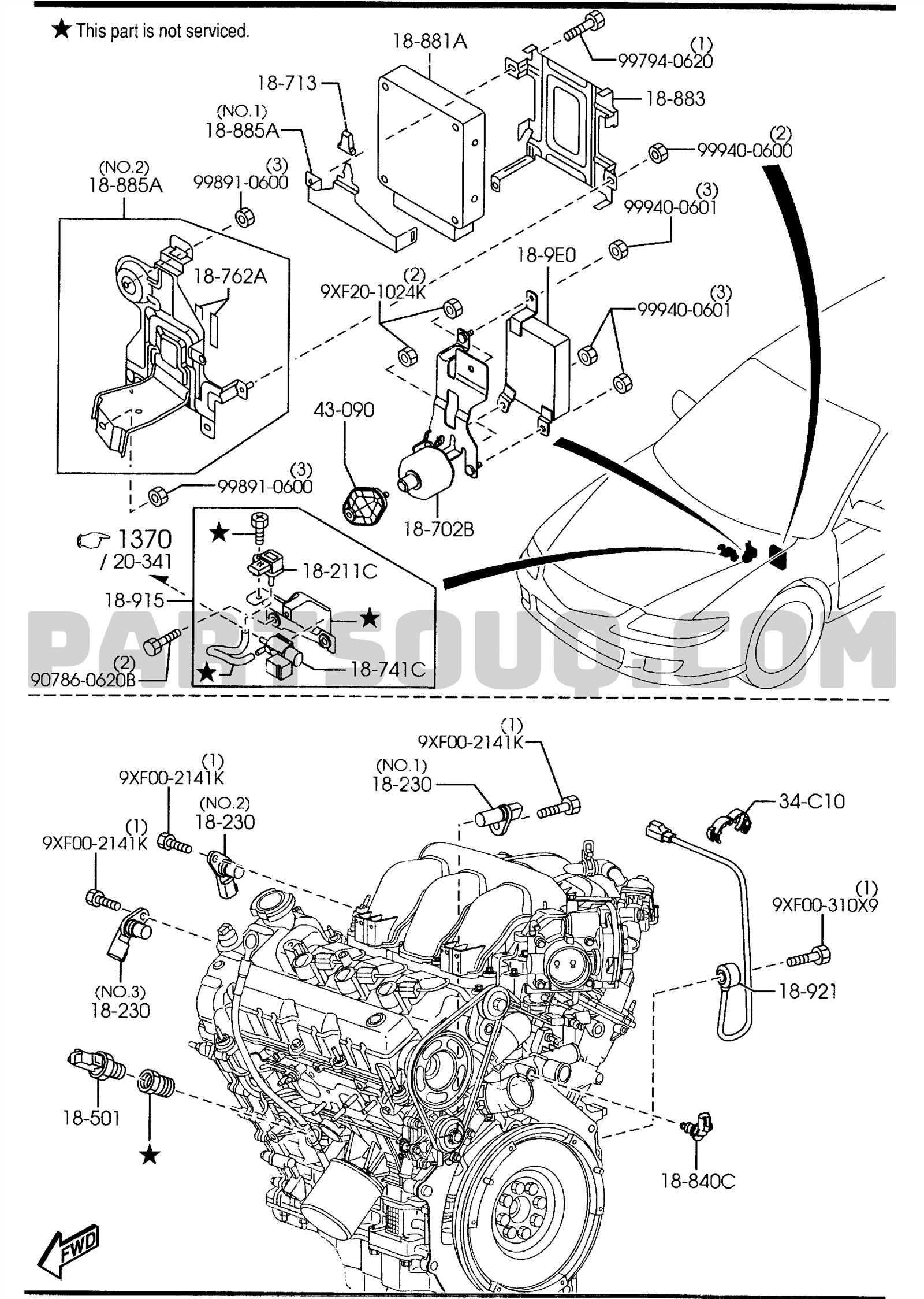 mazda 6 body parts diagram