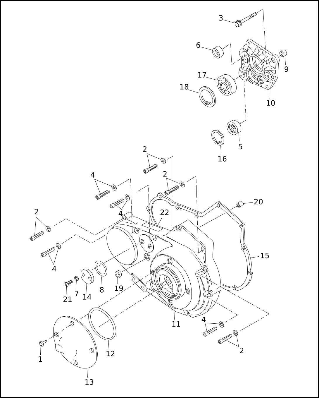 harley primary parts diagram