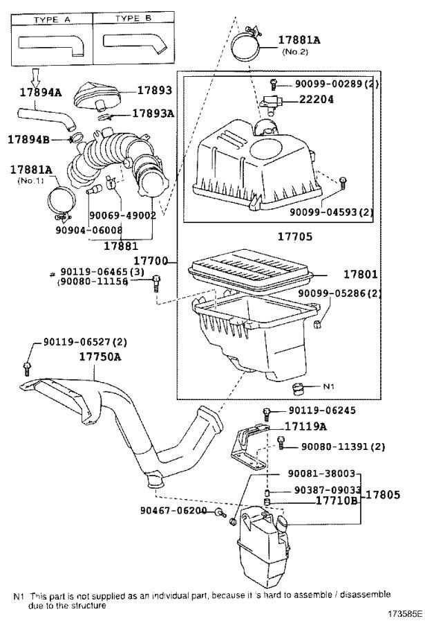 toyota camry engine parts diagram