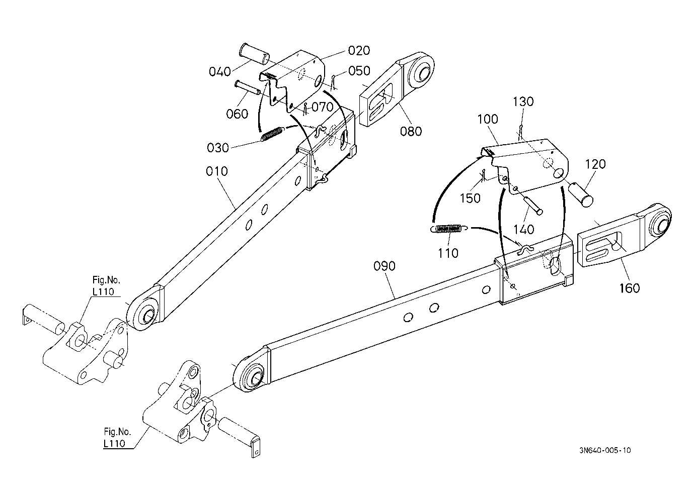 kubota three point hitch parts diagram