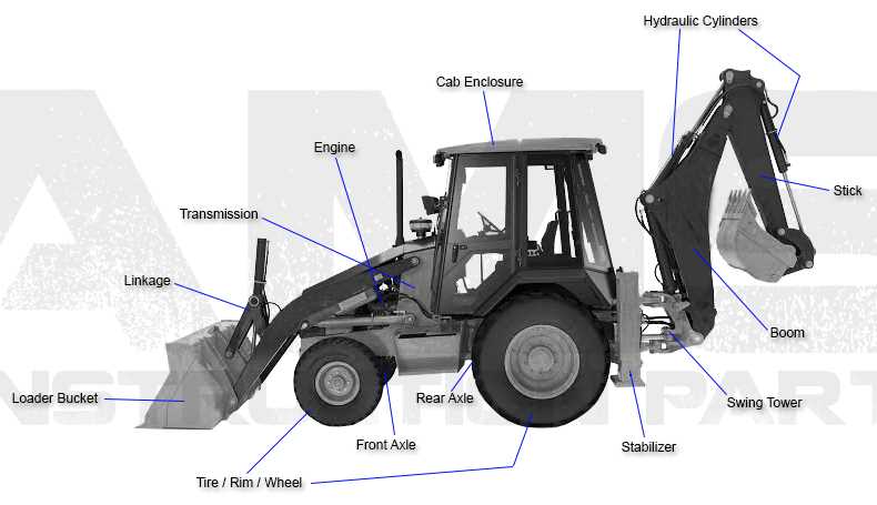 john deere 310b backhoe parts diagram